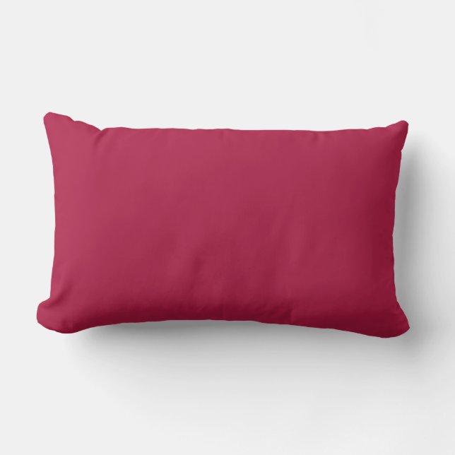 Vivid Magenta Red-Lila Solid Färg 001-35-31 Lumbarkudde (Framsida)