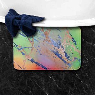 Vivid Marble   Färg, fetstil, pastellfärg Badrumsmatta