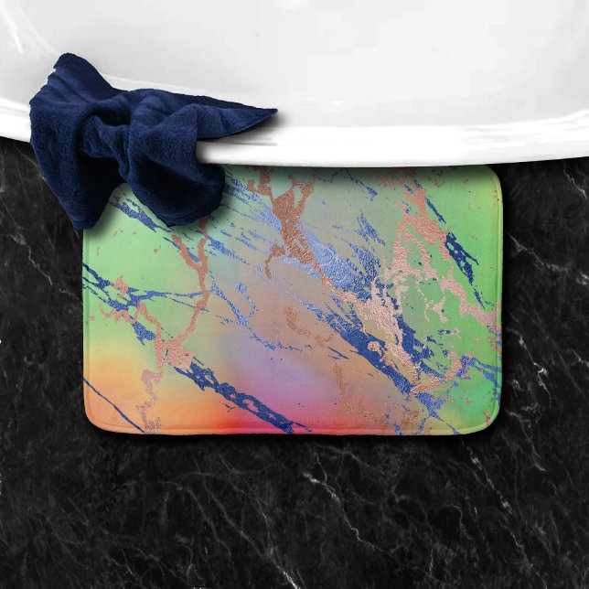 Vivid Marble | Färg, fetstil, pastellfärg Badrumsmatta (Skapare uppladdad)