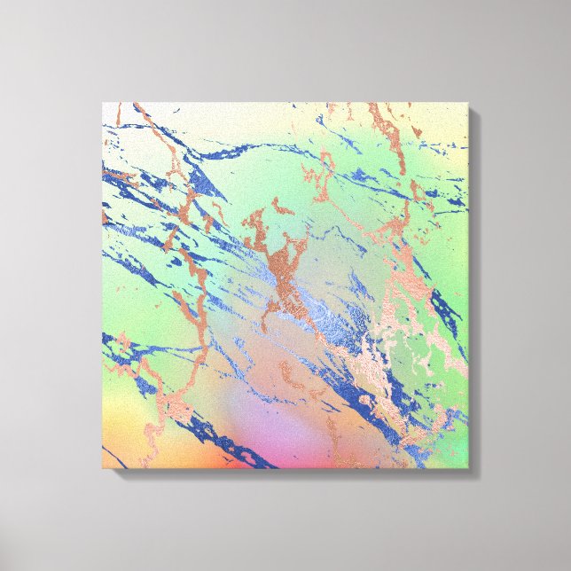 Vivid Marble | Färg, fetstil, pastellfärg Canvastryck (Framsida)