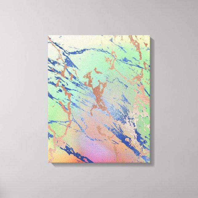 Vivid Marble | Färg, fetstil, pastellfärg Canvastryck (Framsida)