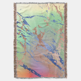 Vivid Marble | Färg, fetstil, pastellfärg Filt