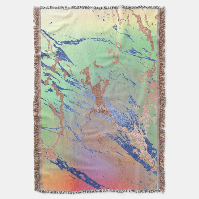 Vivid Marble | Färg, fetstil, pastellfärg Filt (Framsidan Vertikal)