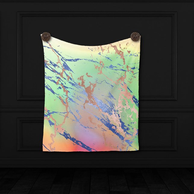 Vivid Marble | Färg, fetstil, pastellfärg Fleecefilt (Skapare uppladdad)