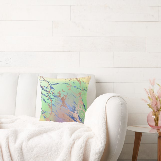 Vivid Marble | Färg, fetstil, pastellfärg Kudde (Soffa)