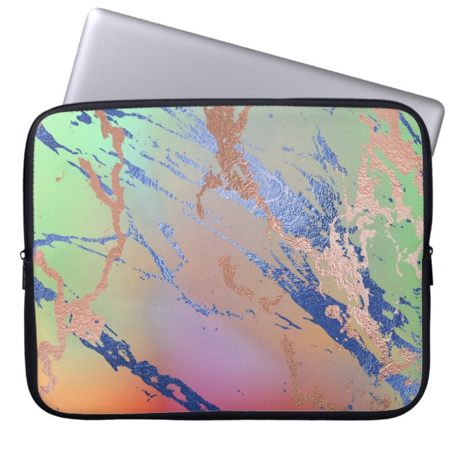 Vivid Marble | Färg, fetstil, pastellfärg Laptop Fodral (Framsidan)