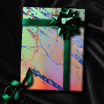 Vivid Marble | Färg, fetstil, pastellfärg Presentpapper<br><div class="desc">Underbar för DIY-design, presentemballering och möbelbrytning! En briljant vattenfärgad plattör marmor i en rik och pulserande gult, korallfärgad orange, turkosblått och en ljus grönt enmajsininspirerad ombre-palett. Den feminina handmålade övertoningen lägger till perfekten pop of färg. Från samlingen "Modern Watercolor Marbles" har den här designen abstrakt-vätskeströmmar som skapar en coola mönster...</div>