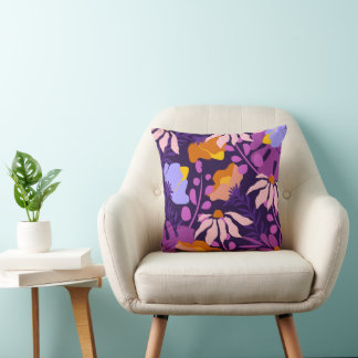 Vivid Modern blomma Dekorativ kudde