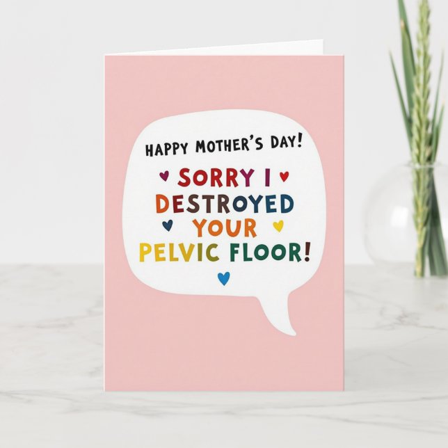 Vivid Mothers Day Message Card Kort (Framsida)