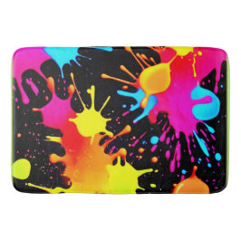 Vivid Neon Abstrakt Art i Rörelse Badrumsmatta