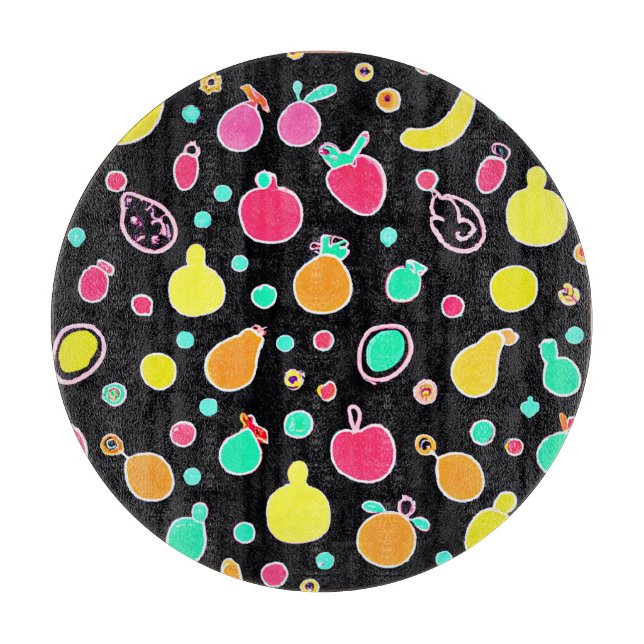 Vivid Neon Fruitful Mönster (Framsidan)