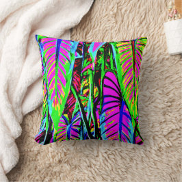 Vivid Neon Löv Mönster Kudde