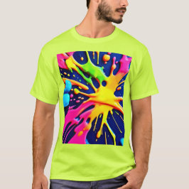 Vivid Neon Stänk T Shirt