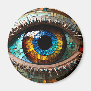 Vivid Öga Stached glass Mosaic Magnet