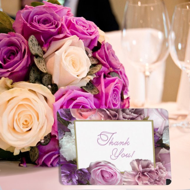 Vivid Orchid Secret Gardens Thank You Card Tack Kort (Skapare uppladdad)