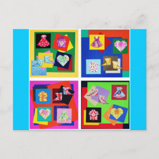 Vivid Origami Art-vykort Vykort