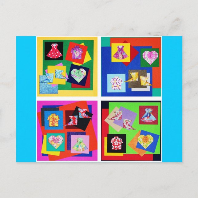 Vivid Origami Art-vykort Vykort (Framsida)