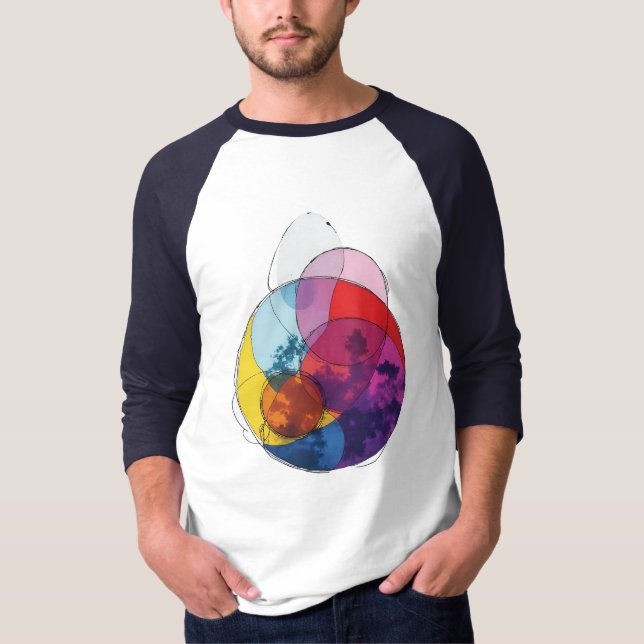 Vivid Overlap V03 T Shirt (Framsida)