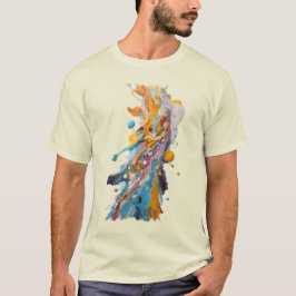 Vivid Paint Splash Abstract T Shirt