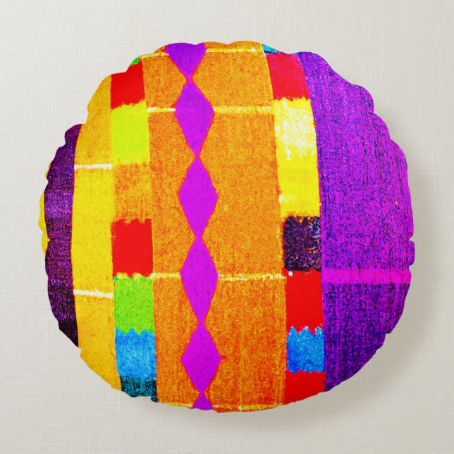 Vivid Palette Harmony Rund Kudde (Framsidan)