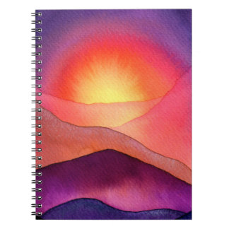 Vivid Purple And Orange Sunset Notebook Anteckningsbok