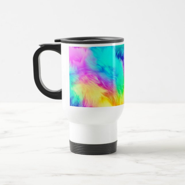 Vivid Rainbow Fluffy Fur Texture-75201 Resemugg (Vänster)