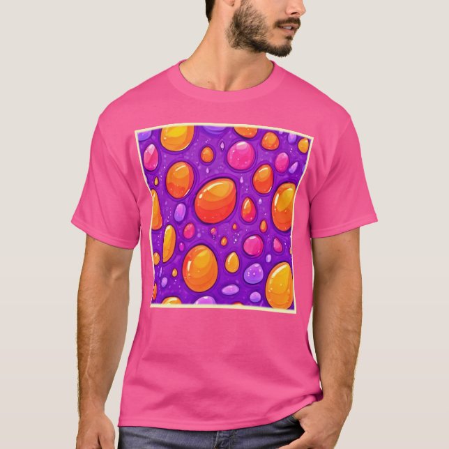 Vivid RainDrop Tecknad Art T Shirt (Framsida)