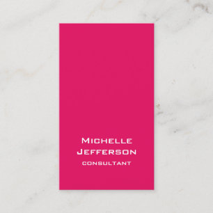 Vivid Raspberry Pinkish Red Modern Snyggt Trendig Visitkort