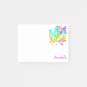 Vivid Realm of Rainbow Morpho Butterflies Post-it Block