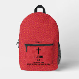 Vivid Red Mönster Bible Kapitel Verse Christian