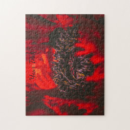 Vivid Red Poppy Stamen Pussel
