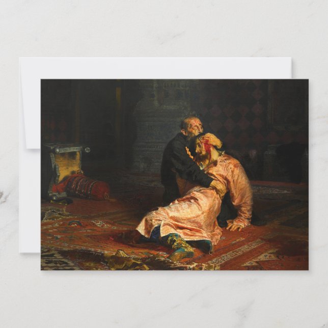 Vivid Retro - Ivan the Terrible och Hans Son Ivan Inbjudningar (Framsida)