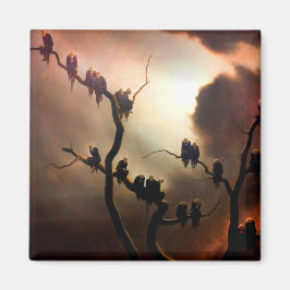 Vivid Retro - Spöken i Träd Magnet