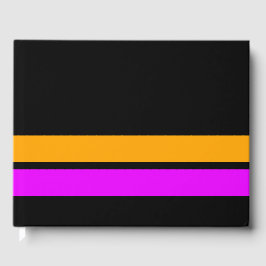 Vivid Rosa Marigold Gult Tävla Rand on Black Gästböcker