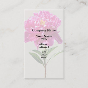 Vivid Rosa Peony Visitkort