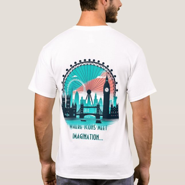 Vivid Silhouettes: En modern hyllning till Londons T Shirt (Baksida)