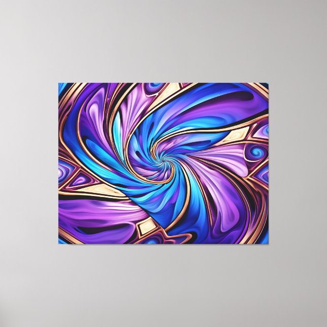 vivid spiral-inslagen arbetsyta canvastryck (Framsida)