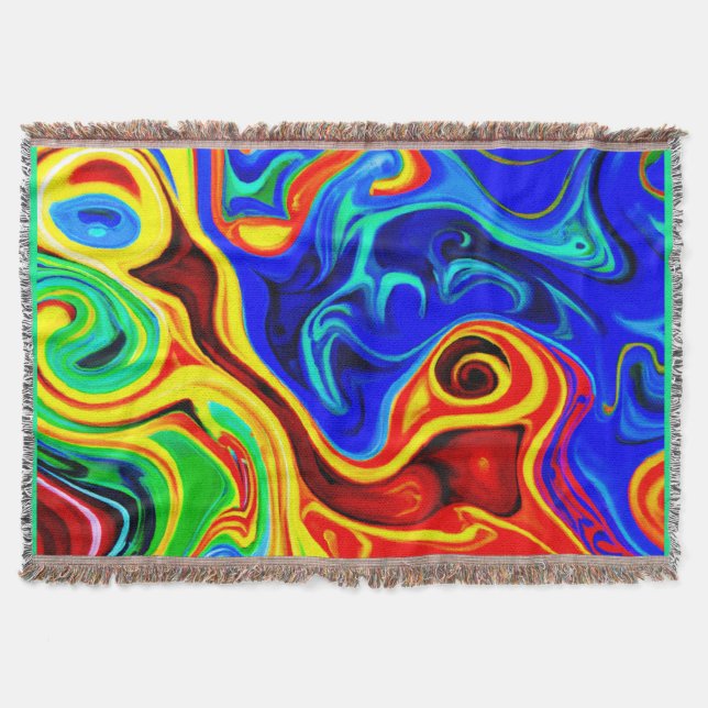 Vivid Stil Mönster Filt (Framsidan)