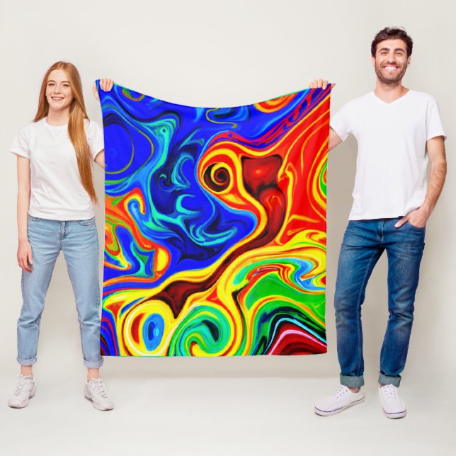 Vivid Stil Mönster Fleecefilt (På plats)