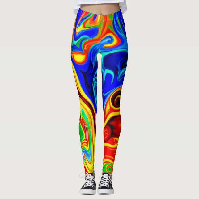Vivid Stil Mönster Leggings (Framsida)