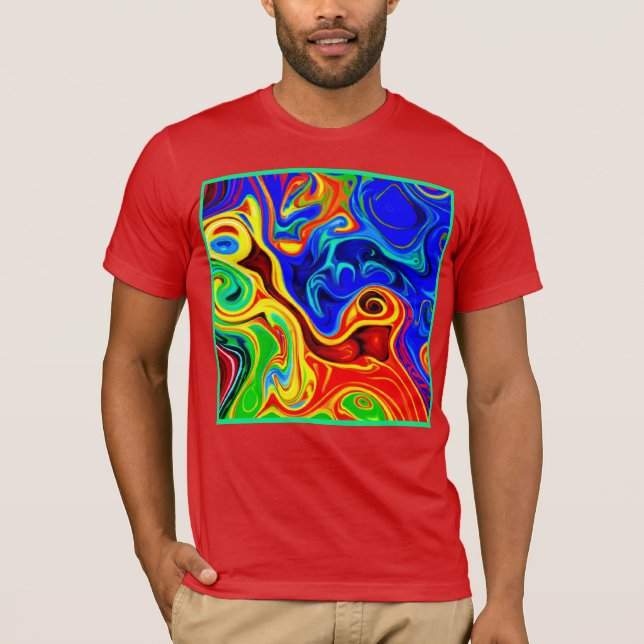 Vivid Stil Mönster T Shirt (Framsida)