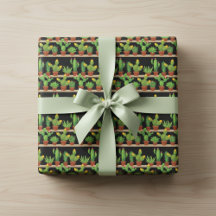 Vivid Succulent och Cactus Wrapping Papper