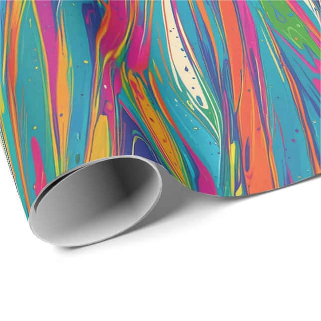 Vivid Swirl Wrapping Papper Presentpapper (Rullad Hörn)