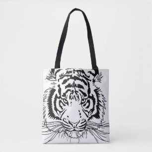 Vivid tiger: Viktig illustration av djurlivet. Tygkasse