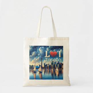 Vivid Toronto Lake Tote Tygkasse