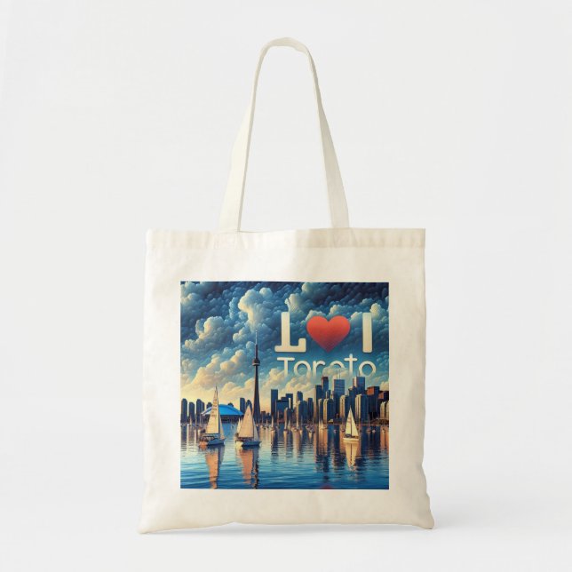 Vivid Toronto Lake Tote Tygkasse (Framsidan)