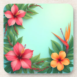 Vivid Tropical Blommigt Delight Underlägg