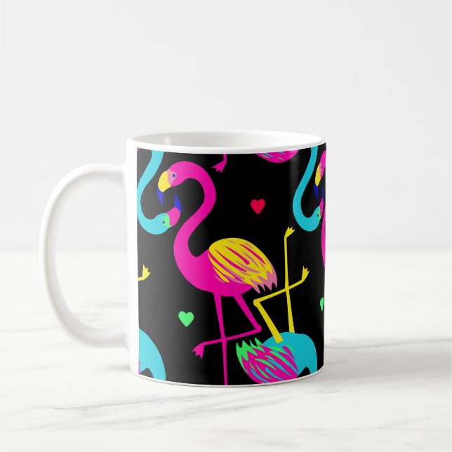 Vivid tropical, exotic hawaiian seamless pattern w kaffemugg (Vänster)