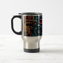 Vivid Vibrant Tribal 3D Papprare Art stil mönster Resemugg