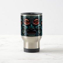 Vivid Vibrant Tribal 3D Papprare Art stil mönster